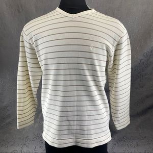 Nautica Striped Cotton & Rayon Thermal Sweater